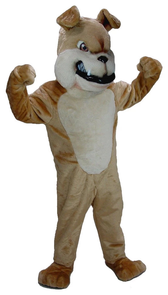 MaskUS Tan Bulldog Mascot Costume 3 MaskUS Tan Bulldog Mascot Costume