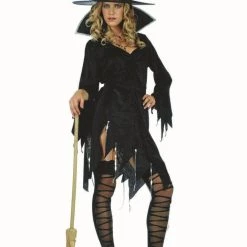 RG Costumes Sexy Velvet Witch With Hat Womens Costumes