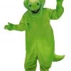 MaskUS Mascot Costumes Green Dinosaur Mascot Costume
