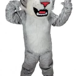 MaskUS Grey Wildcat Mascot Costume (Thermolite) Mascot Costumes