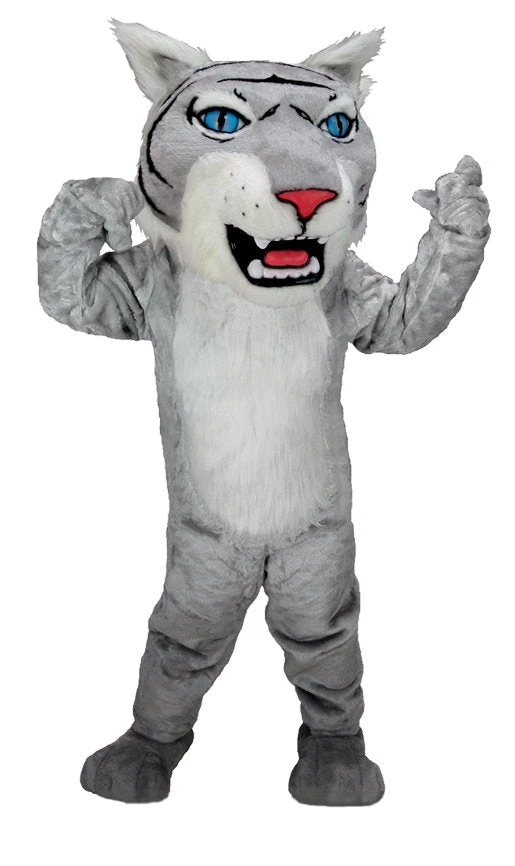 MaskUS Grey Wildcat Mascot Costume (Thermolite) Mascot Costumes 3 MaskUS Grey Wildcat Mascot Costume (Thermolite) Mascot Costumes