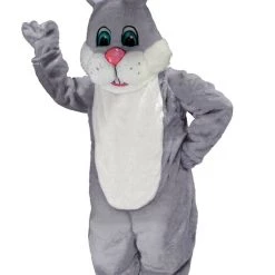 MaskUS Grey & White Rabbit Mascot Costume (Thermolite) Mascot Costumes
