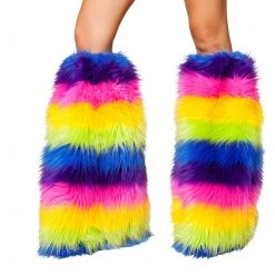 Roma Costume Fur Leg Warmers Accessories